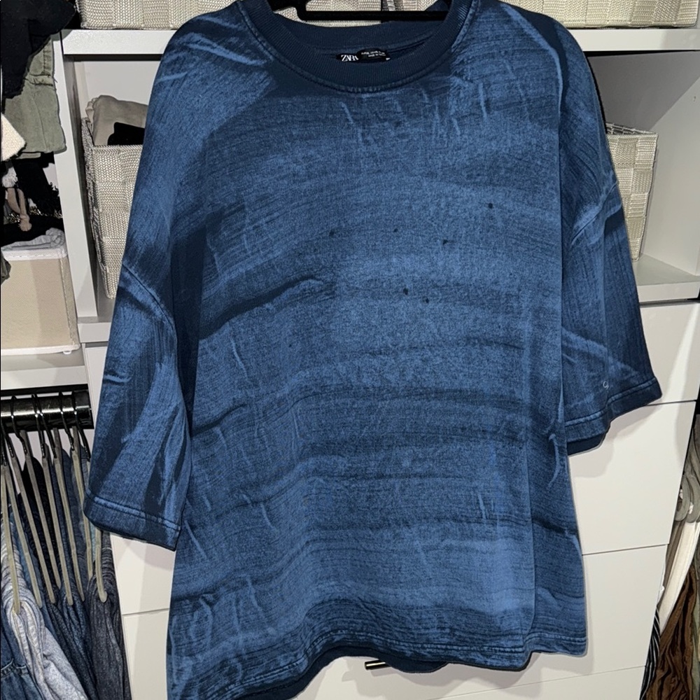 Zara Deep Blue Short Sleeve Tee